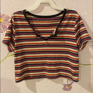 Multiple colored crop top.